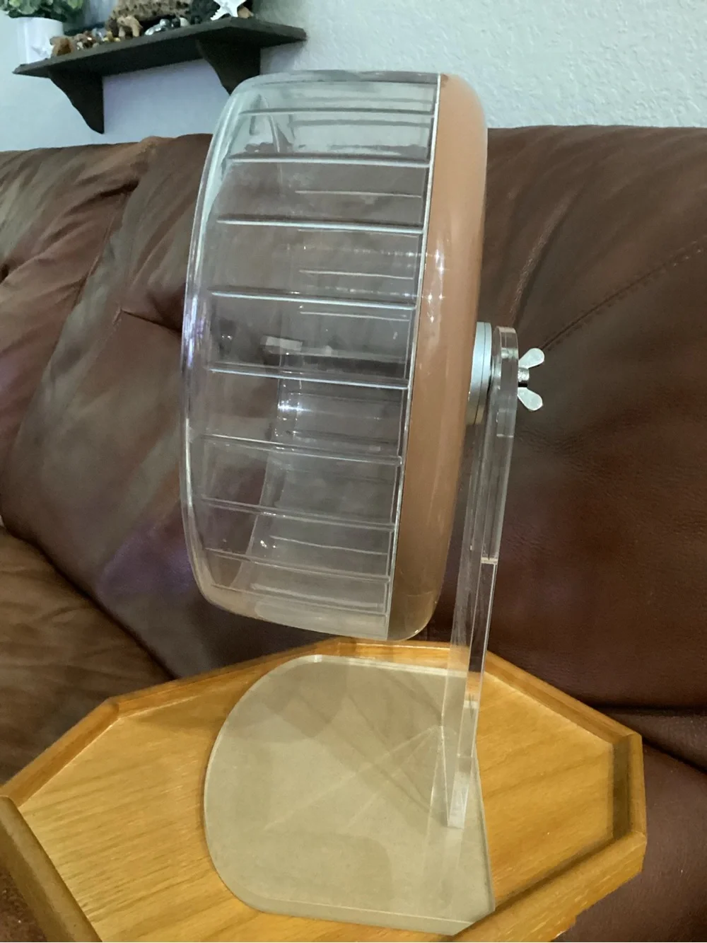 Niteangel Super Silent Hamster Brown Plastic Spinning Wheel
